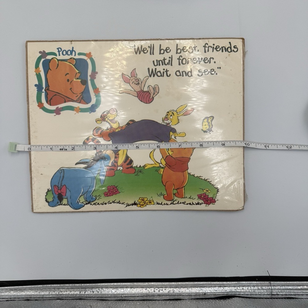 Vintage Walt Disney 90's Poster Print Winnie the Pooh Tiger Eeyore Piglet - Picture 13 of 14